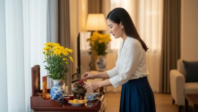 cách sắp xếp bàn thờ 1 bát hương​