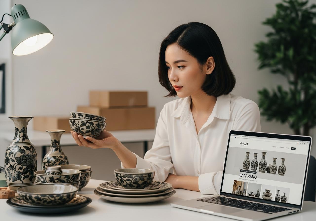 gốm bát tràng bán online có hiệu quả không