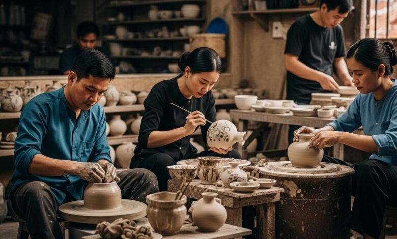 quy trình làm gốm bát tràng