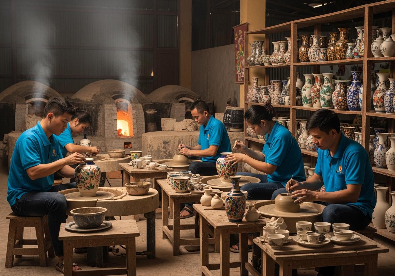 sự phát triển của làng gốm bát tràng