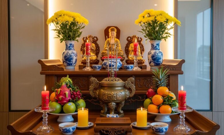 bát hương gia tiên đặt bên trái hay phải​