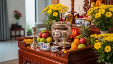 sơ đồ đặt bát hương​