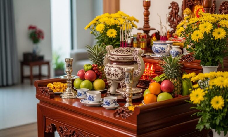 sơ đồ đặt bát hương