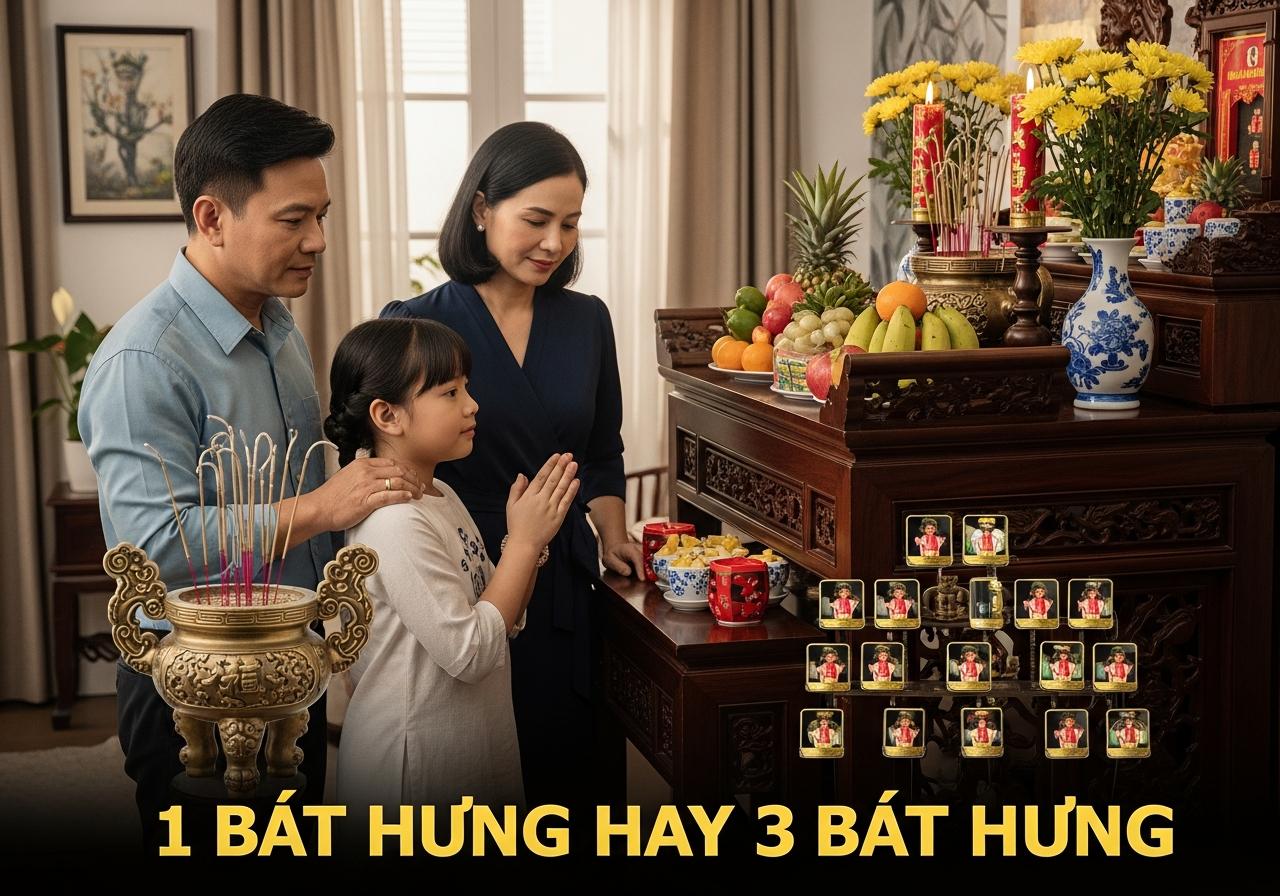 Nên thờ 1 hay 3 bát hương? Hướng dẫn cho từng hoàn cảnh cụ thể